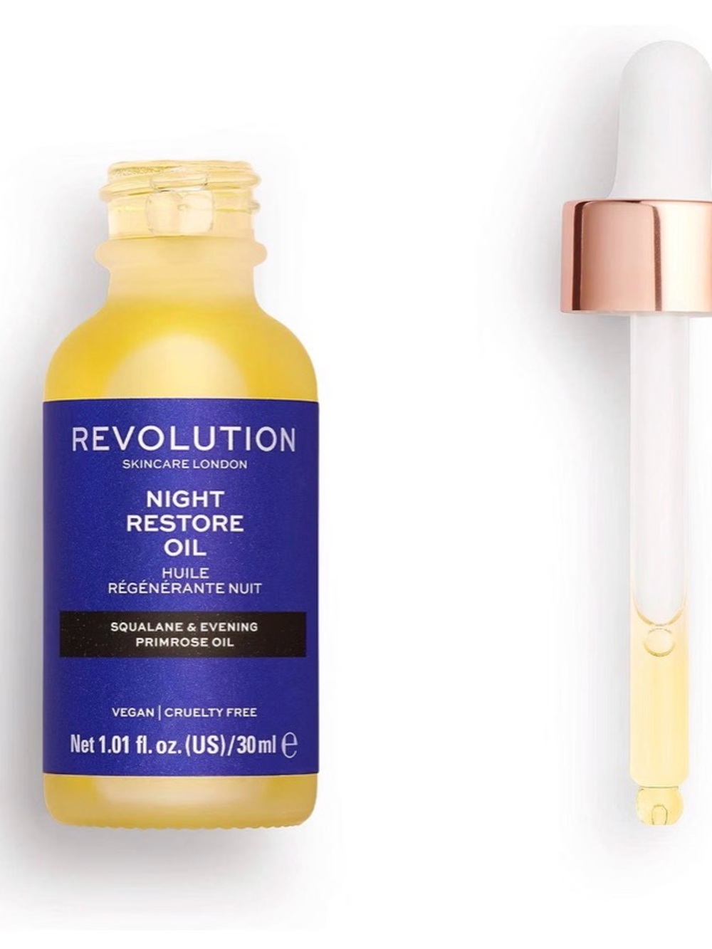 Revolution Night Restore Oil – Yellow and Blue Bottle
